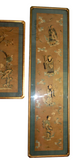 3 Piece Chinese Silk Kesi Brocade Embroidery Panels Imperial Yellow - Qing Dynasty