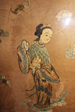 3 Piece Chinese Silk Kesi Brocade Embroidery Panels Imperial Yellow - Qing Dynasty