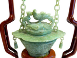 Apple Green Jadeite Hanging Censer