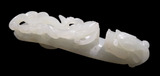 White Jade Dragon Belt Hook 18th Century - Qing