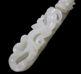 White Jade Dragon Belt Hook 18th Century - Qing