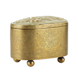 Jade-Inset Gilt Box Chinese Ming Dynasty