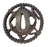 TSUBA Iron 18th CENTURY PROVENANCE Joly SIGNED MICHISADA - DOTEI