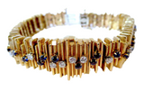 Raymond C. Yard Watch 14K Yellow Gold Bracelet Sapphires And Diamonds Vintage