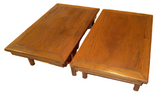 Pair Hardwood K'ang Tables