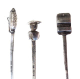 Japanese Spoon Set Figural 8 Sterling Silver (950)