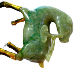 Jadeite Deer Art Nouveau