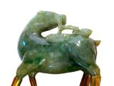 Jadeite Deer Art Nouveau