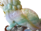 Jadeite Lavender & Apple Green Lion - Qing