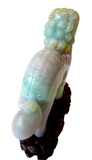 Jadeite Lavender & Apple Green Lion - Qing