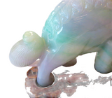 Jadeite Lavender & Apple Green Lion - Qing
