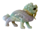 Jadeite Lavender & Apple Green Lion - Qing