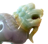 Jadeite Lavender & Apple Green Lion - Qing