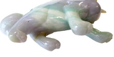 Jadeite Lavender & Apple Green Lion - Qing