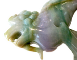Jadeite Lavender & Apple Green Lion - Qing