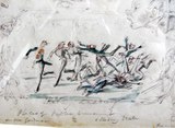 George Cruikshank Study Drawing Provenance - Johnson Collection