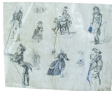 George Cruikshank Study Drawing Provenance - Johnson Collection
