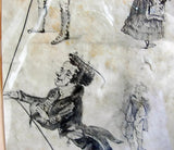 George Cruikshank Study Drawing Provenance - Johnson Collection