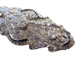 Diamond And Sapphire Platinum Brooch Art Deco