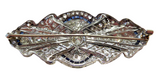 Diamond And Sapphire Platinum Brooch Art Deco