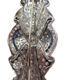 Diamond And Sapphire Platinum Brooch Art Deco