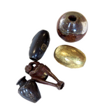 Ojime Beads Antique Japanese Lot Of 5 Signed