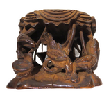 Wood Carved Stand Elaborate Chinese Qing