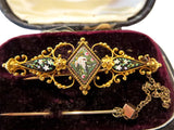 Micro Mosaic Gold Brooch Antique Italian