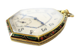 Gold Egyptian Revival Pocket Watch Longines Art Nouveau 18k Exceptional