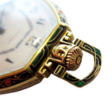 Gold Egyptian Revival Pocket Watch Longines Art Nouveau 18k Exceptional