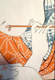 Kitagawa Utamaro Woodblock Print Courtesan Chewing On A Brush