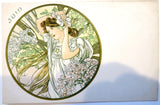 Mucha Original Postcards - Months - Circa 1900