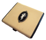 Silver & Enamel Vanity Cosmetic Case With Cameo French Circa 1900 Signed