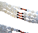 Coral Onyx Gold Rock Crystal Art Deco Style Necklace Horse Head Clasp