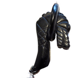 Coral Onyx Gold Rock Crystal Art Deco Style Necklace Horse Head Clasp