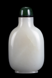 Snuff Bottle Pure White Jade