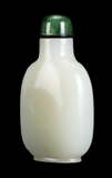 Snuff Bottle Pure White Jade