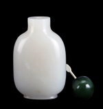 Snuff Bottle Pure White Jade