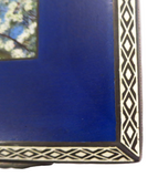 Enamel Vanity Box Art Nouveau Silver French Signed