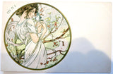 Mucha Original Postcards - Months - Circa 1900