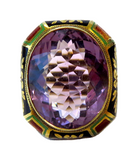 Art Nouveau Gold Enamel And Amethyst Ring Marcus & Co