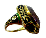 Art Nouveau Gold Enamel And Amethyst Ring Marcus & Co