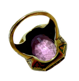 Art Nouveau Gold Enamel And Amethyst Ring Marcus & Co