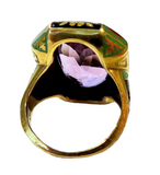 Art Nouveau Gold Enamel And Amethyst Ring Marcus & Co