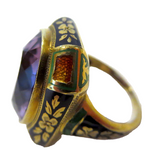 Art Nouveau Gold Enamel And Amethyst Ring Marcus & Co