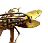 Dragonfly Art Nouveau 14K Brooch Spring Loaded Signed Hedges