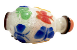 Peking Glass Overlay Snuff Bottle Butterflies 19th Century - Qing