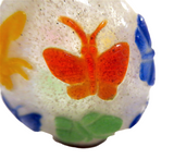 Peking Glass Overlay Snuff Bottle Butterflies 19th Century - Qing