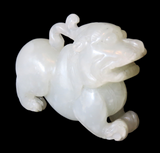 Jade White Dog Lion Fictitious Mythical 19th Century