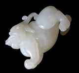 Jade White Dog Lion Fictitious Mythical 19th Century